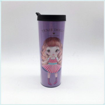 Double Wall Insulated 500ml PP Plastic Tumbler with Sleeve